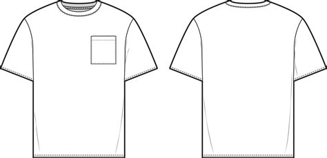 T-shirt with pocket template design