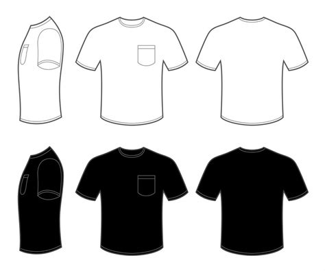 T-shirt with zipper pocket template