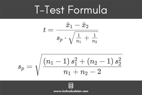 T-Test Formula