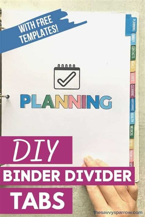 Tab Divider Template for School Use