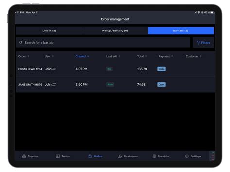 Tab Order Management