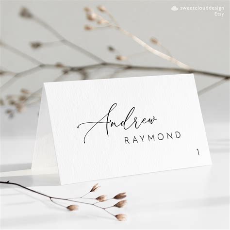 Table Name Card Template 10