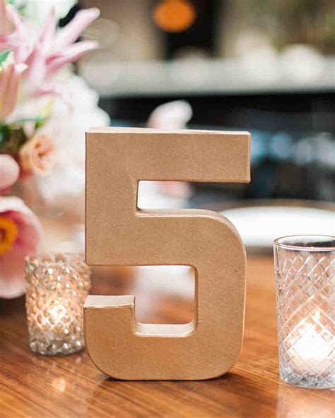 Table Number Ideas for Weddings