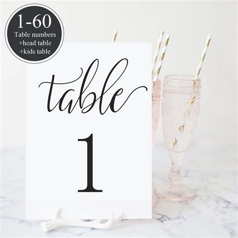 Table Number Template