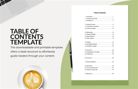 Key Elements of a Table of Contents