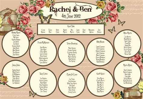 Table Plan Template Design