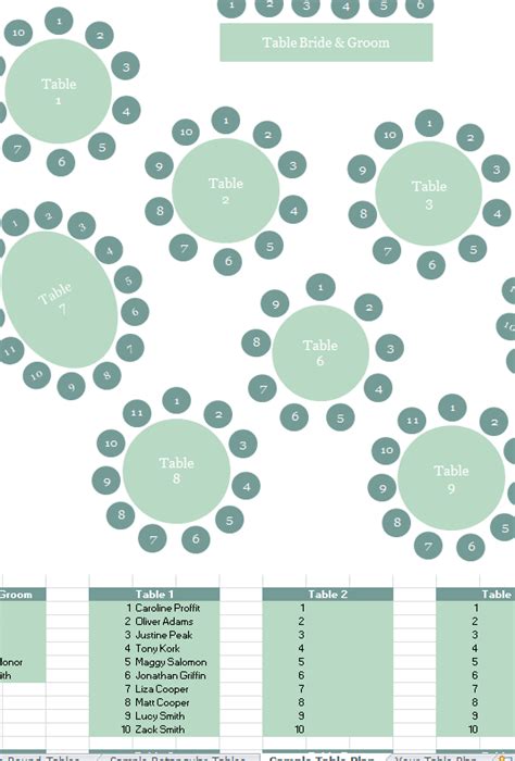 Table Plan Template Excel