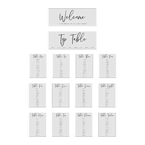 Table Plan Template PDF