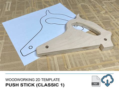 Table saw push stick template 2