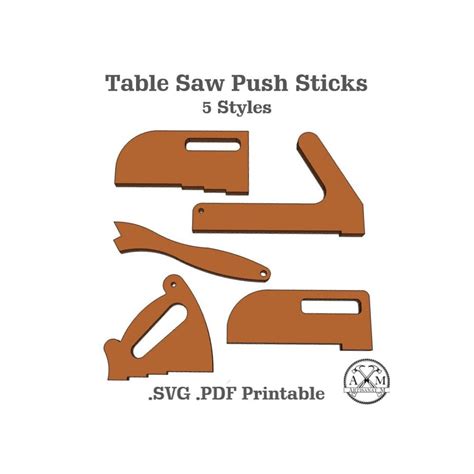 Table saw push stick template 5