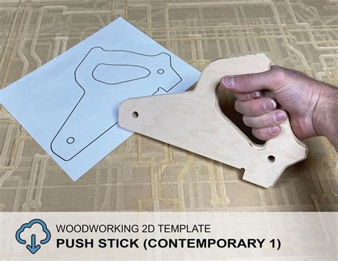 Table saw push stick template 6