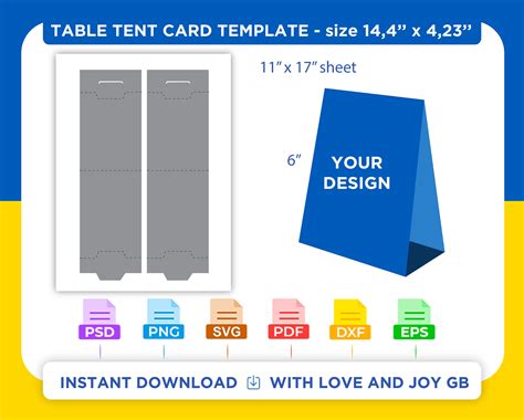 Table Tent Cards Design