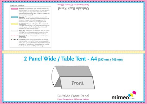 Table Tent Template Design