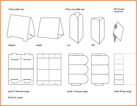 Table Tent Template Indesign