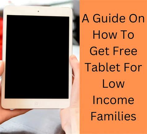 Tablets for Low-Income Families