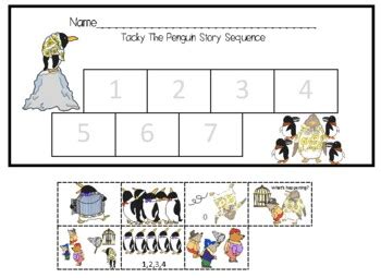 Tacky the Penguin Printable Story Sequencing