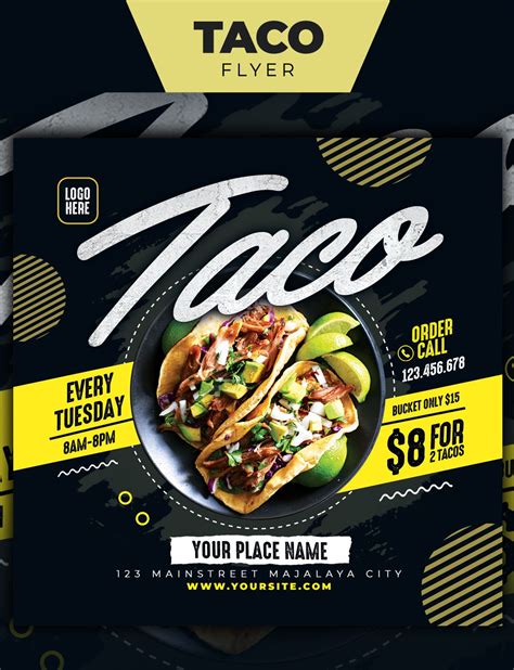 Taco Party Flyer Template 3