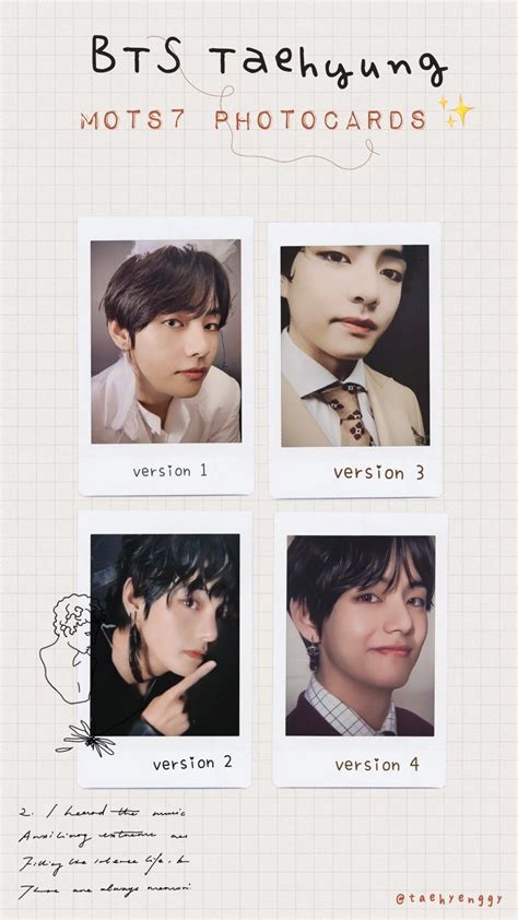 Taehyung photocard template design 1