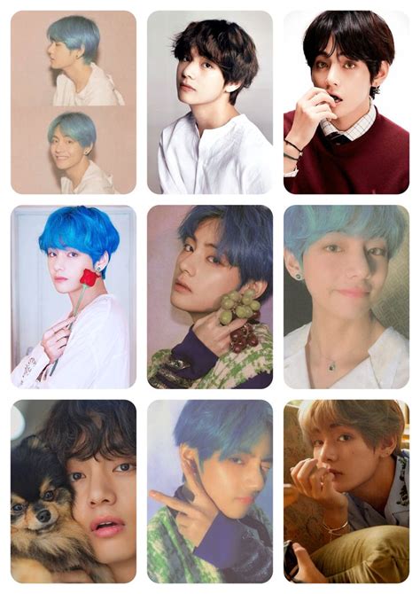 Taehyung photocard template design 2