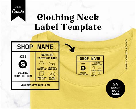 Tagless Neck Label Template Example