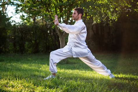 Senior practicing tai chi