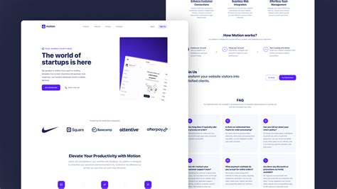 Tailwind CSS Landing Page Template Example 4