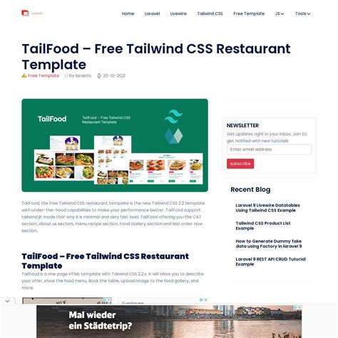 Tailwind CSS Template 1