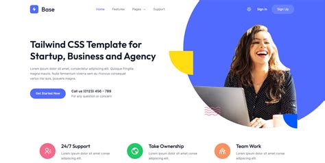 Tailwind CSS Template for Agency