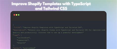 Tailwind CSS Template for Shopify