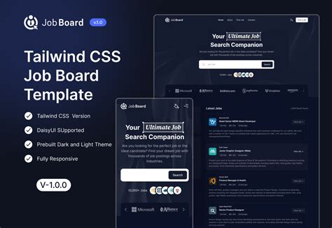 Tailwind Job Board Template Design