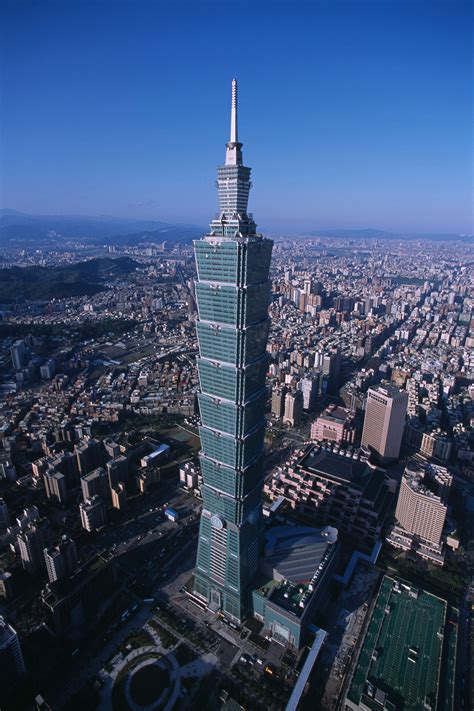 The Taipei 101 skyscraper, a famous landmark in Taiwan