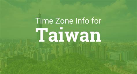 Taipei Time Zone Conversion Chart