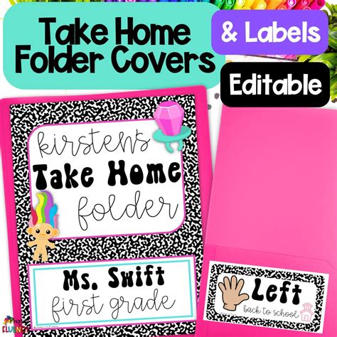 Take Home Folder Cover Printables