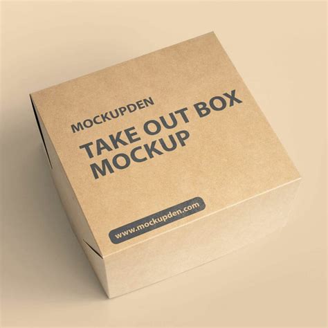 Takeout box template PSD