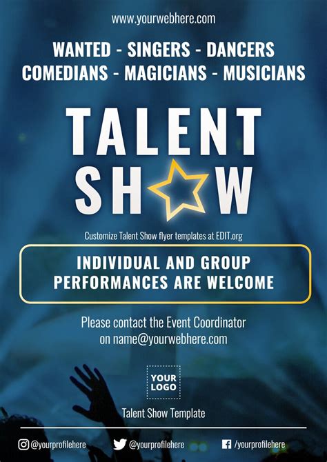 Talent Show Flyer with Images