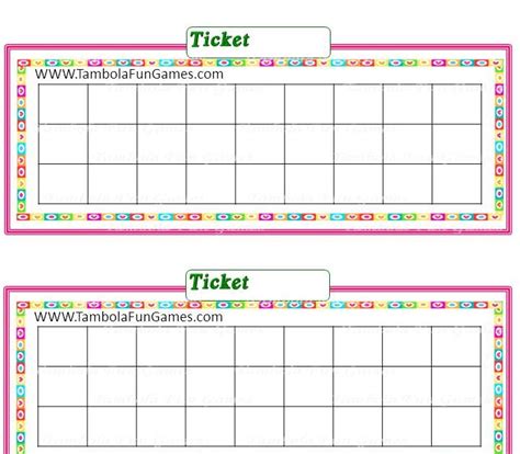 Tambola Ticket Templates Gallery 1