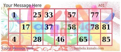 Tambola Ticket Templates Gallery 10