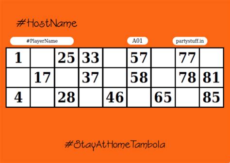 Tambola Ticket Templates Gallery 2