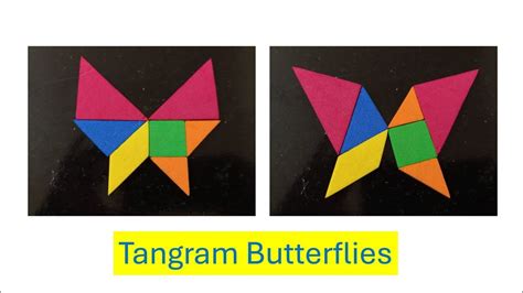 A tangram picture of a butterfly