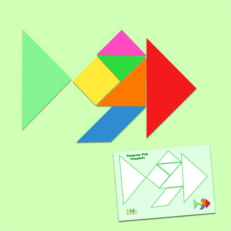 A tangram picture of a fish