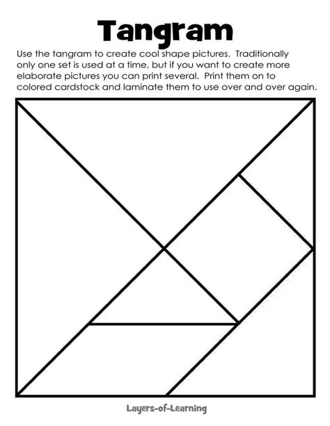 Tangram printable puzzle 1