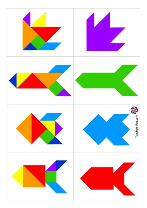 Tangram printable puzzle 2