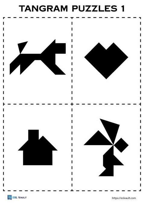 Tangram printable puzzle 4