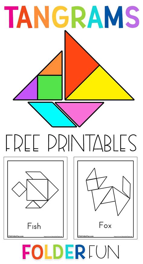 Tangram printable puzzles for preschoolers