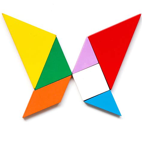 Tangram puzzle butterfly wings