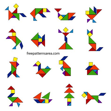 Tangram puzzle template