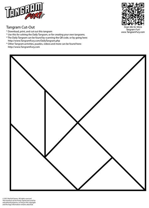 Tangram puzzle template