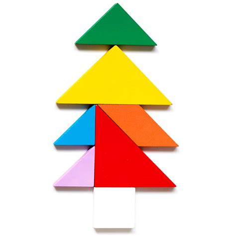 A tangram picture of a tree