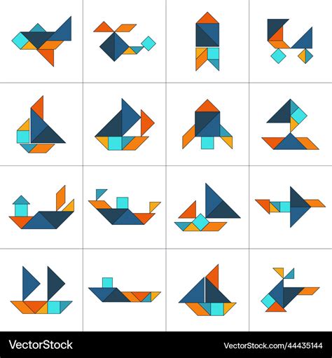 Tangram variations illustration