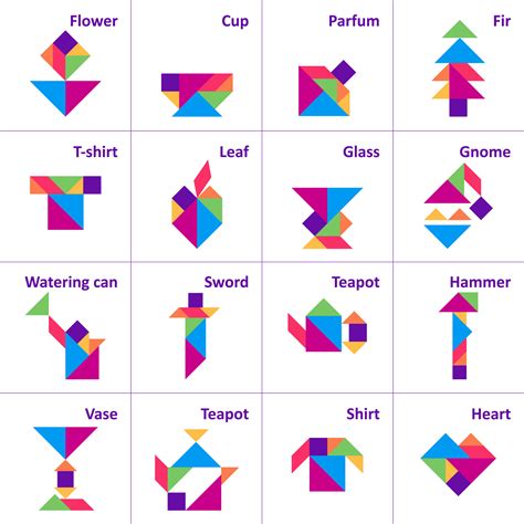 Tangram variations illustration